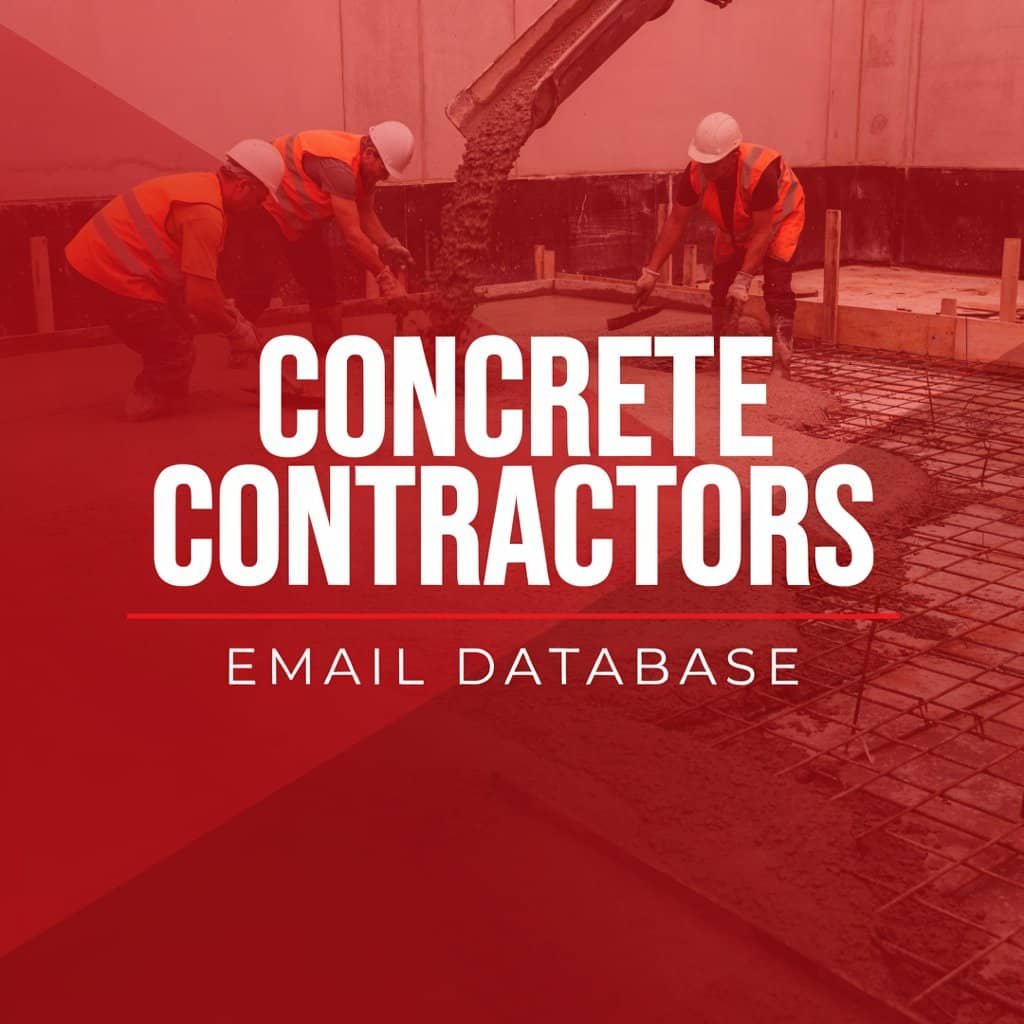 Concrete Contractors Email Database